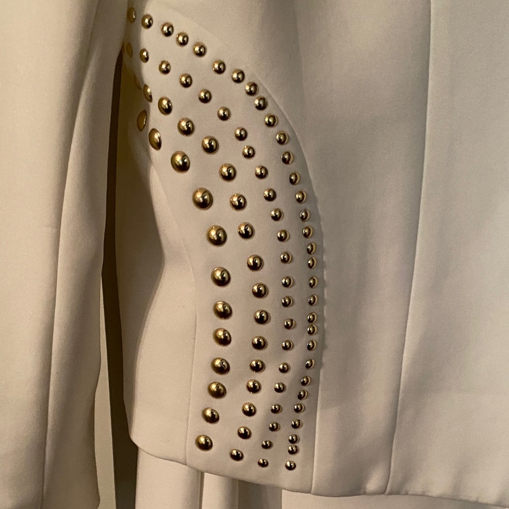 Midnight Velvet White Midi Dress with Jacket - Picture 3 of 7